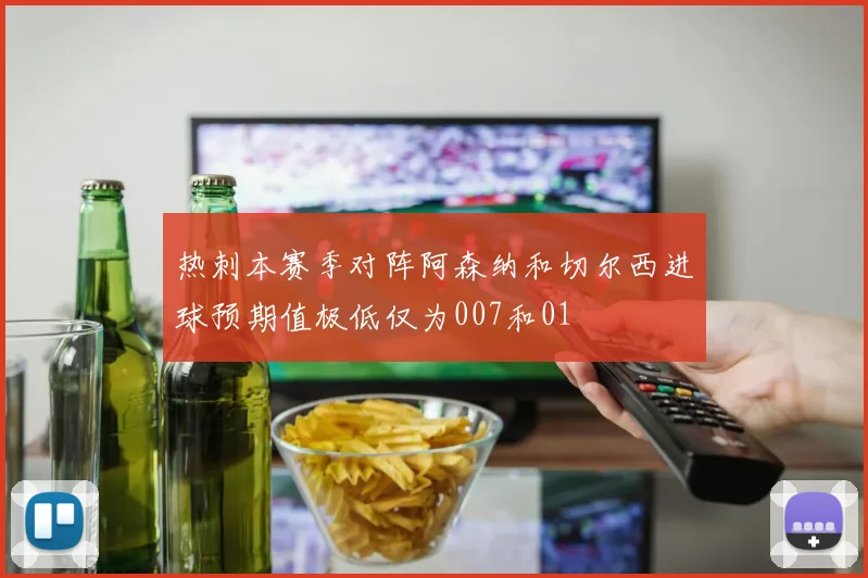 热刺本赛季对阵阿森纳和切尔西进球预期值极低仅为007和01